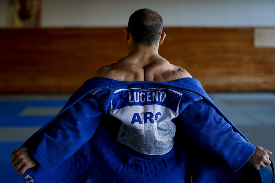 BUENOS AIRES, ARGENTINA - JUNE 10: Judoka Emmanuel Lucenti of Argentina poses during an exclusive portrait session at CeNARD on June 10, 2016 in Buenos Aires, Argentina. (Photo by Gabriel Rossi/LatinContent/Getty Images)