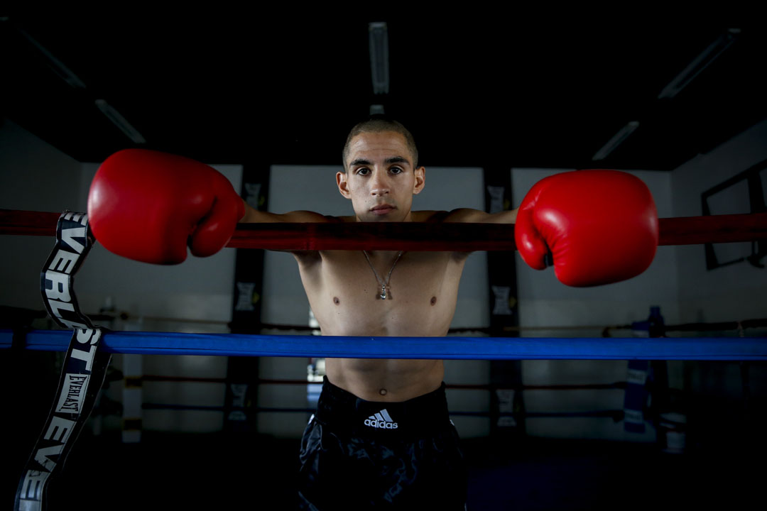 BUENOS AIRES, ARGENTINA - JULY 21: Light flyweight boxer Leandro Blanc of Argentina during an exclusive photo session at CeNARD on July 21, 2016 in Buenos Aires, Argentina. (Photo by Gabriel Rossi/LatinContent/Getty Images)