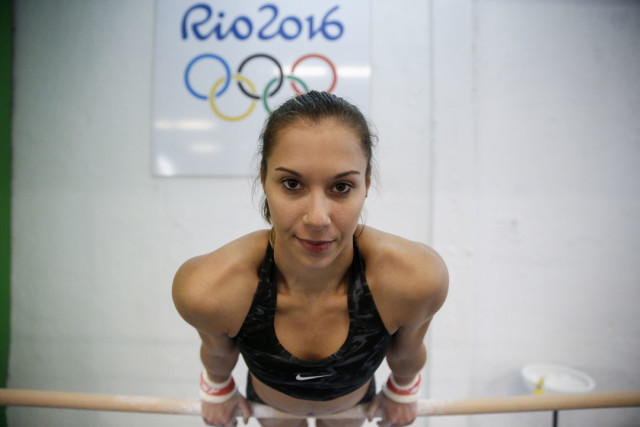 VICENTE LOPEZ, ARGENTINA - JUNE 15: Argentine artistic gymnast Ailen Valente poses during an exclusive portrait session at Gimnasio Argym on June 15, 2016 in Vicente Lopez, Buenos Aires, Argentina. (Photo by Gabriel Rossi/LatinContent/Getty Images)