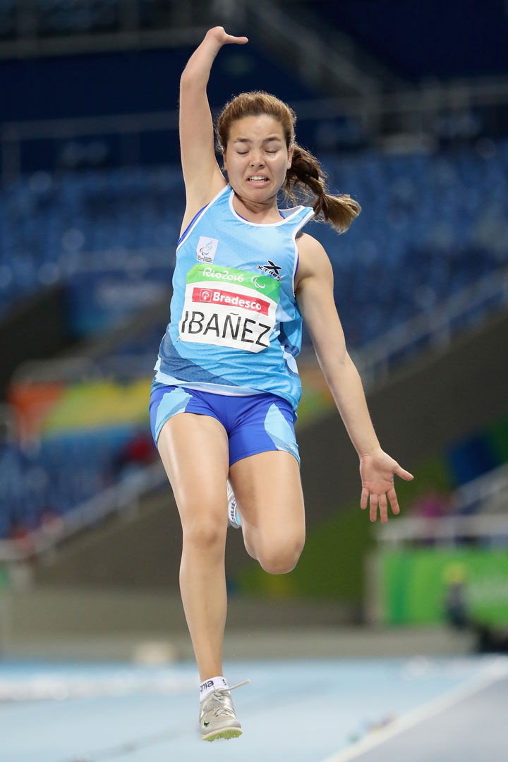 RIO DE JANEIRO, BRAZIL - SEPTEMBER 08: Aldana Isabel Ibanez of Argentina competes in the women's long jump T47 on day 1 of the Rio 2016 Paralympic Games at on September 8, 2016 in Rio de Janeiro, Brazil. (Photo by Matthew Stockman/Getty Images)